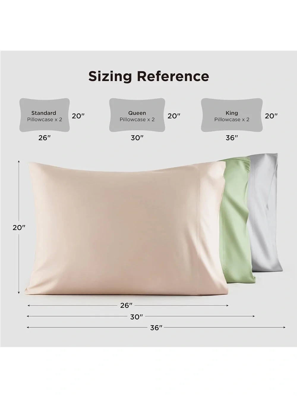 NEW Bedsure Pillow Cases Standard Size Set of 2, 100% Rayon Derived from Bamboo